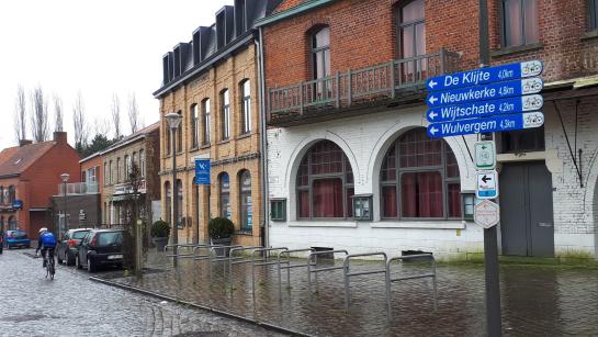 Alternatieve fietsroute startbord